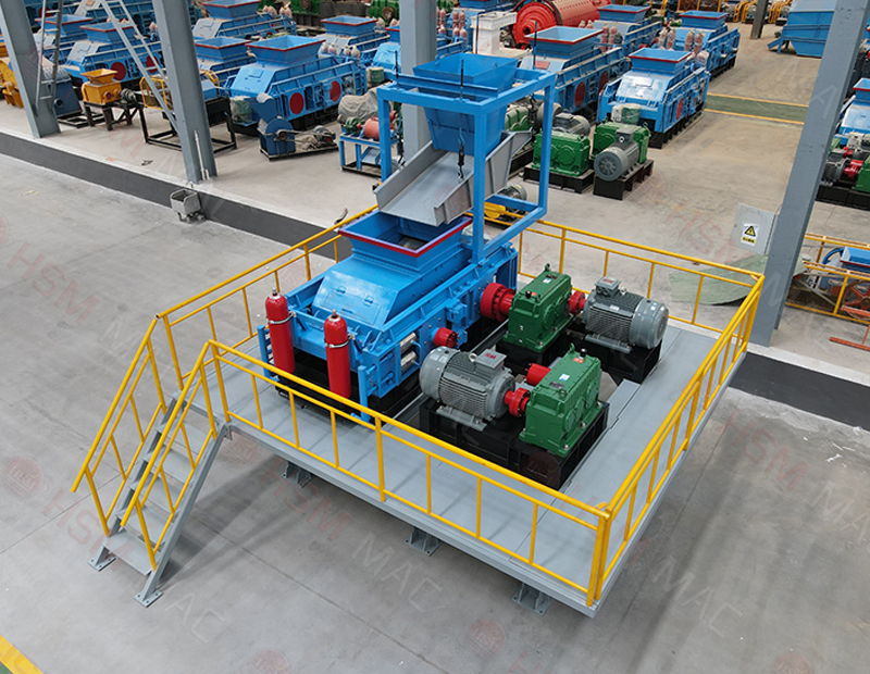 液壓對輥制砂機專破鐵礦石/銅礦/錳礦/金礦，細(xì)碎效率提升