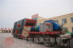 1212型對(duì)輥破碎機(jī)+2740振動(dòng)篩裝車發(fā)往云南玉溪 